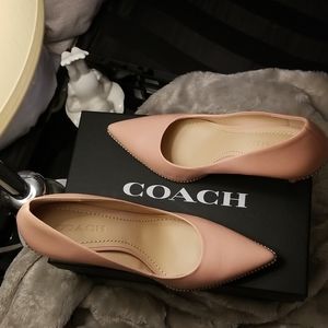 Coach Petal Pink Leather Pumps